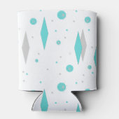 Retro Turquoise Diamond & Sternexplosion kann kühl Dosenkühler (Rückseite)