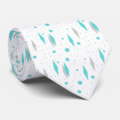 Retro Turquoise Diamond & Sternexplosion Necktie Krawatte (Gerollt)