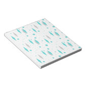 Retro Turquoise Diamond & Sternexplosion Notepad Notizblock (angewinkelt)
