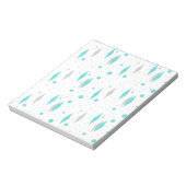 Retro Turquoise Diamond & Sternexplosion Notepad Notizblock (Rotiert)