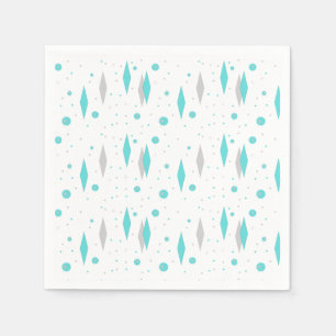 Retro Turquoise Diamond & Sternexplosion Papier Na Serviette