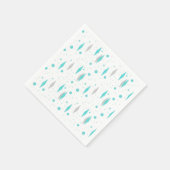 Retro Turquoise Diamond & Sternexplosion Papier Na Serviette (Ecke)