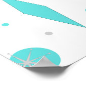 Retro Turquoise Diamond & Sternexplosion Poster (Ecke)
