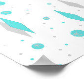 Retro Turquoise Diamond & Sternexplosion Poster (Ecke)