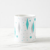 Retro Turquoise Diamond & Sternexplosion Tasse (Mittel)