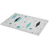 Retro Turquoise Diamonds & Sternexplosion Cutting  Schneidebrett (Ecke)