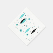 Retro Turquoise Diamonds & Sternexplosion Paper Na Serviette (Ecke)