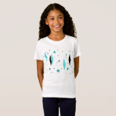 Retro Turquoise Diamonds & Sternexplosionen T - Sh T-Shirt (Vorne ganz)
