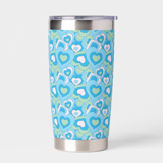 Retro Turquoise Heart Tumbler Thermobecher (Links)