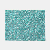 Retro Turquoise Mosaic Rug Doormat Fußmatte (Vorderseite)