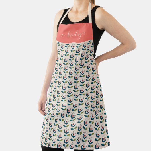 Retro-Turquoise-Muster Schürze (InSitu)