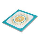 Retro Turquoise Orange Sunbury Tile Fliese (Seite)