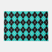 Retro Turquoise Raute Doormat Rug Geschenk Fußmatte (Vorderseite)