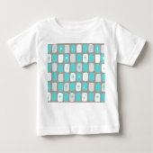 Retro Turquoise Sternexplosionen Baby T - Shirt (Vorderseite)