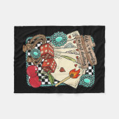 Retro Turquoise Western Wild West Cowboy Cowgirl Fleecedecke (Vorderseite (Horizontal))