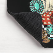 Retro Turquoise Western Wild West Cowboy Cowgirl  Mousepad (Ecke)