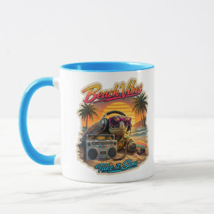 Retro Turtle Beach Vibes - Coole Sommer-Chill-Graf Tasse