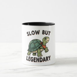 Retro Turtle Legendary Quote Color Inside Mug Tasse
