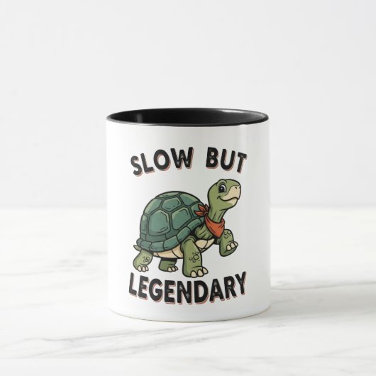 Retro Turtle Legendary Quote Color Inside Mug Tasse (Zentrum)