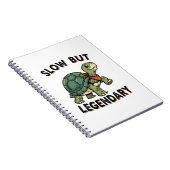 Retro Turtle Legendary Quote Lined Notebook Notizblock (Rechte Seite)