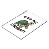 Retro Turtle Legendary Quote Lined Notebook Notizblock (Linke Seite)