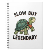 Retro Turtle Legendary Quote Lined Notebook Notizblock (Vorderseite)