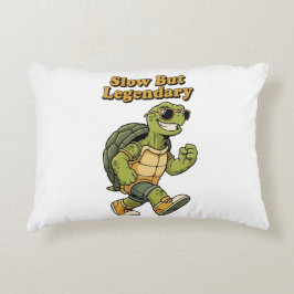 Retro Turtle Slow But Legendary Rectangular Pillow Dekokissen