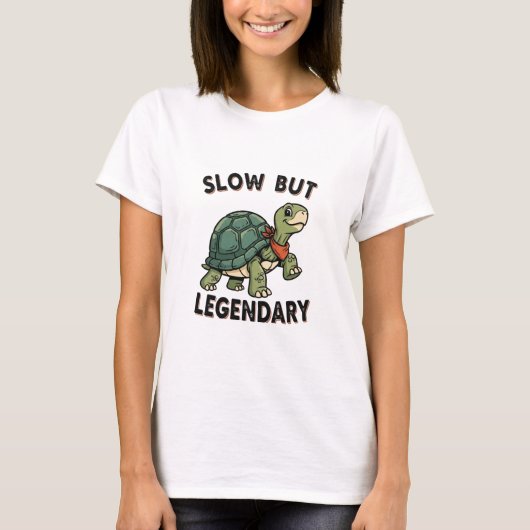 Retro Turtle Slow But Legendary Women’s T-Shirt (Vorderseite)