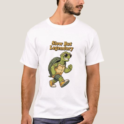 Retro Turtle Slow Legend Men’s Graphic T-Shirt (Vorderseite)