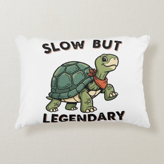Retro Turtle Slow Legend Rectangular Pillow Dekokissen (Vorderseite)