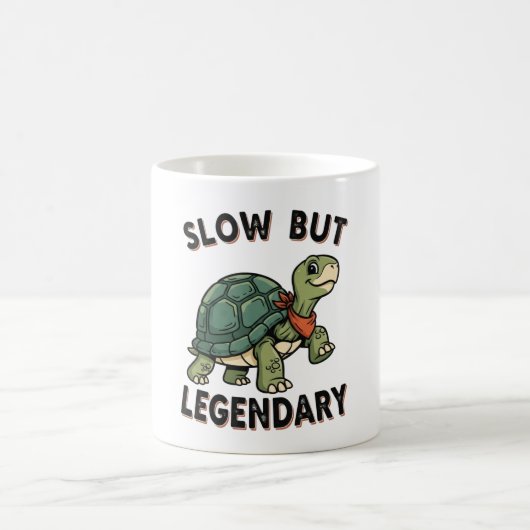 Retro Turtle Slow Legend White Coffee Mug Kaffeetasse (Mittel)