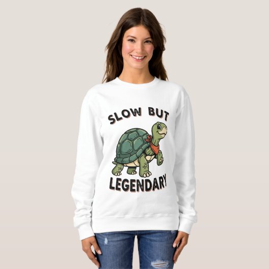Retro Turtle Slow Legend Women’s Sweatshirt (Vorne ganz)