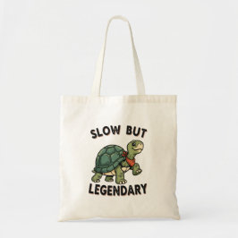 Retro Turtle Slow Life Canvas Tote Bag Tragetasche