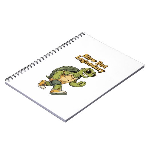 Retro Turtle Slow Living Lined Notebook Notizblock (Linke Seite)