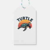 Retro Turtle T - Shirt Geschenkanhänger (Vorderseite)