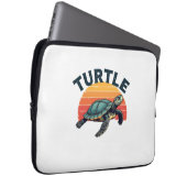 Retro Turtle T-Shirt Laptopschutzhülle (Vorne Rechts)