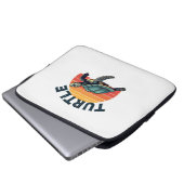 Retro Turtle T-Shirt Laptopschutzhülle (Vorne Knopf)