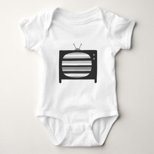Retro TV Baby Kleidung Strampler (Vorderseite)