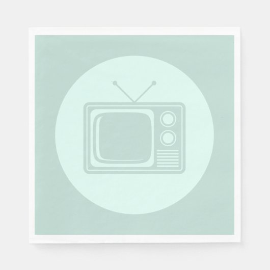 Retro TV CUSTOM FARBE Klassisches Fernsehen Serviette (Vorderseite)