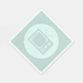 Retro TV CUSTOM FARBE Klassisches Fernsehen Serviette (Ecke)