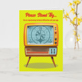 Retro TV Custom Geburtstagkarte Karte (Gelbe Blume)