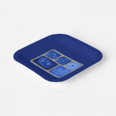 Retro TV Dinner in Blau Pappteller (Gewinkelt)