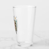 Retro TV Drink Glass | Modernes Atomi des Mittelal Glas (Links)