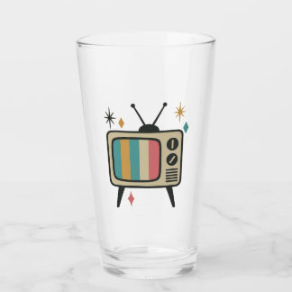 Retro TV Drink Glass | Modernes Atomi des Mittelal Glas