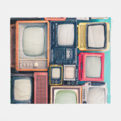 Retro-TV-Empfänger Set aus zirka 60er, 70er und 80 Fleecedecke (Vorderseite (Horizontal))