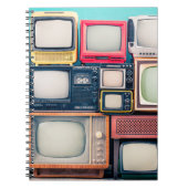 Retro-TV-Empfänger Set aus zirka 60er, 70er und 80 Notizblock (Vorderseite)