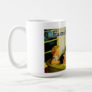 Retro-TV-Familientasse (Familienbindung) Kaffeetasse