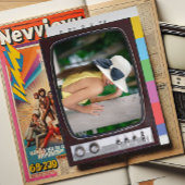 Retro TV Geburtstagsparty Einladung