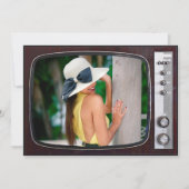 Retro TV Geburtstagsparty Einladung (Vorderseite)