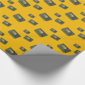 Retro-TV Geschenkpapier (Ecke)